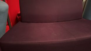 Purple Fabric 2 Seater Sofa