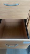 Bank of 4 Wooden Storage Units