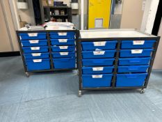 Mobile Tray Trolleys x2