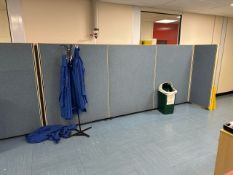 Blue Fabric Partition Panels