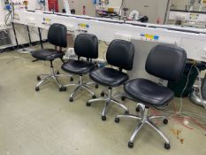 Clean Room Compliant Operator Chairs x4