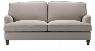Bluebell 3 Seat Sofa Bed In Stone Brushed Linen Cotton RRP - £2620