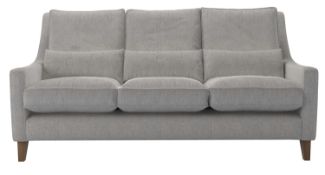 Iggy High Back 3 Seat Sofa In Rye Baylee Viscose Linen RRP - £2790