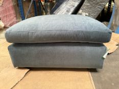Long Island Slim Medium Rectangular Footstool in Admiral Smart Cotton - RRP £630