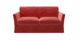 Otto 2 Seat Sofa Bed In Dusty Rose Cotton Matt Velvet RRP - £2660