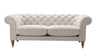 Oscar 3 Seat Sofa In Taupe Brushed Linen Cotton RRP - £2360