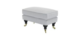 Bluebell Small Rectangular Footstool in Pumice House Herringbone Weave RRP £390