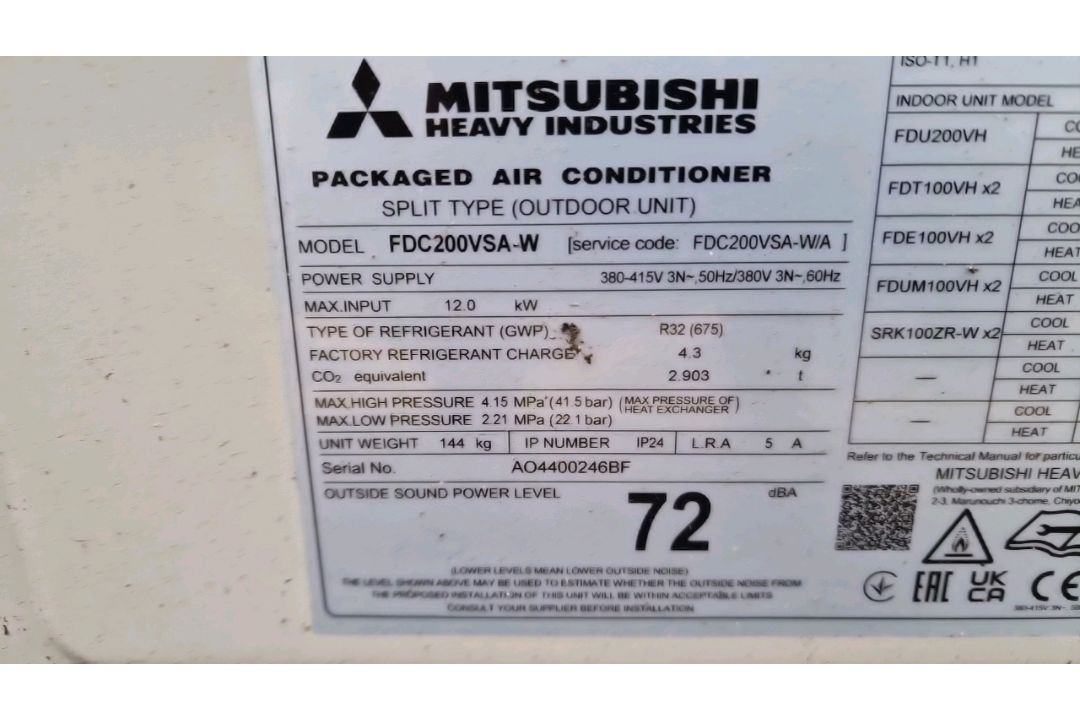 Mitsubishi Outdoor Aircon Unit - Image 4 of 4