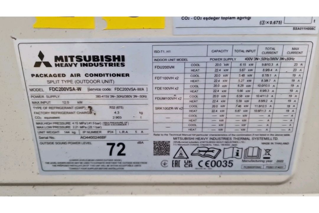 Mitsubishi Outdoor Aircon Unit - Image 3 of 4