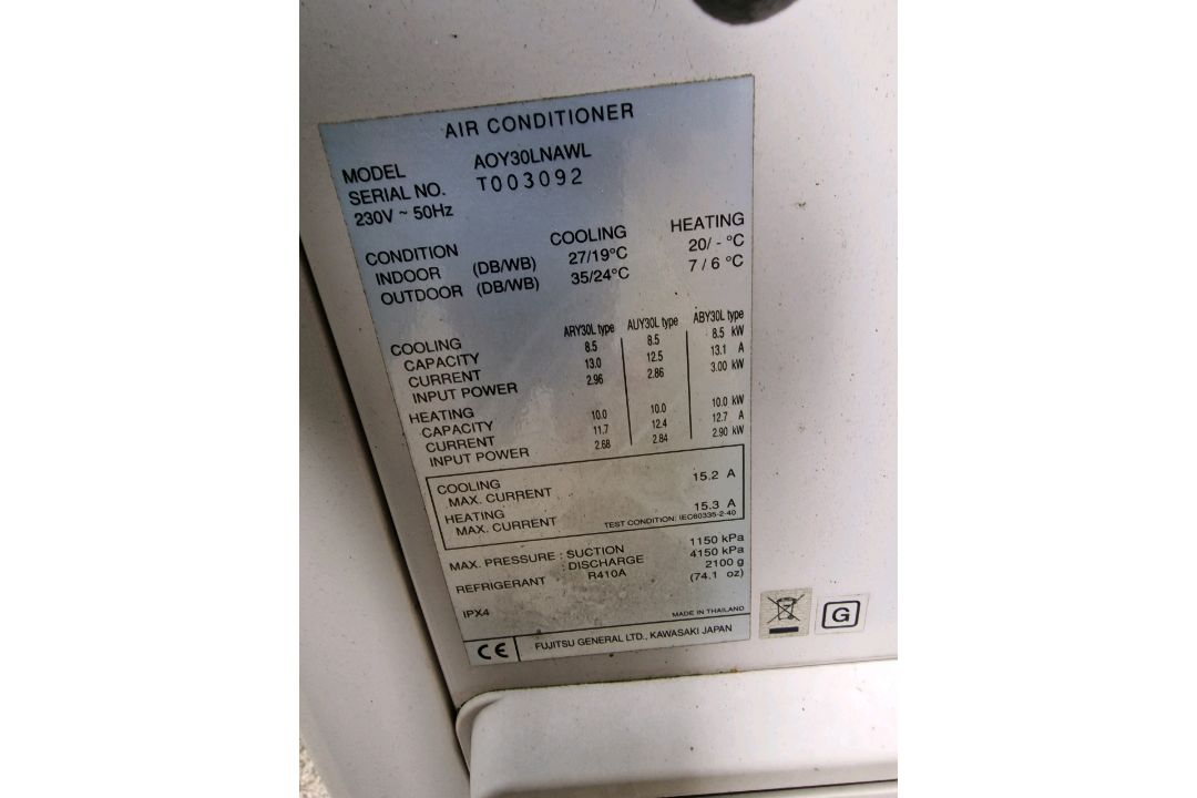 Fujitsu Outdoor Aircon Unit - Image 2 of 2