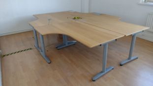 Bank of 4 Meeting Room Desks