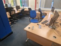Bank Of 4 Curved Desks