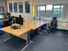 Bank Of 5 Desks & Chairs