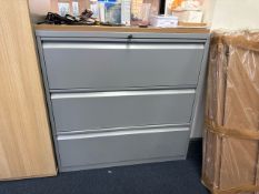 Metal Storage Drawers With Pine Effect Top