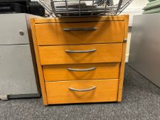 Wooden Under Desk Drawers x3