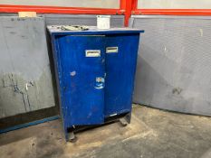 Blue Wooden Storage Cabinet