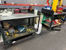 Black Metal Mobile Work Bench