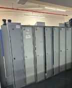 Bank of 7 Grey Tall Lockers