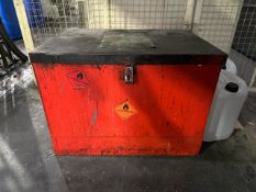 Red Metal Storage Chest
