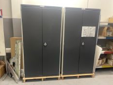 Pair Of Metal Bott Storage Cabinets