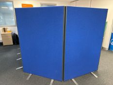 Blue Fabric Modular Partitions x 5