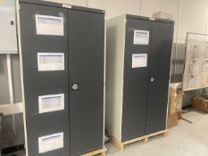 Pair Of Metal Bott Storage Cabinets