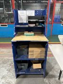 Blue Wood Work Station