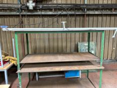 Green Metal Work Bench