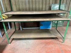 Green Metal Work Bench