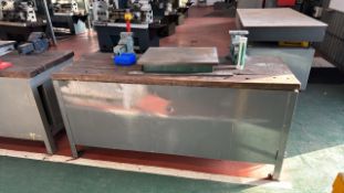 Wooden Top Workbench With Vice