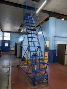 *NO RESERVE* Blue Metal Warehouse Picking Ladders on Wheels
