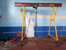 *NO RESERVE* 2 Tonne A Frame Portable Gantry Crane