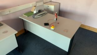 *NO RESERVE* Pair Of Grey Straight Office Desks