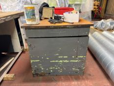*NO RESERVE* Wooden Work Bench With Metal Top