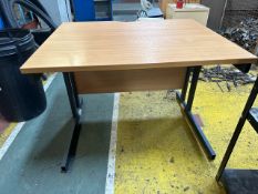 *NO RESERVE* 2x Beech Effect Straight Desks