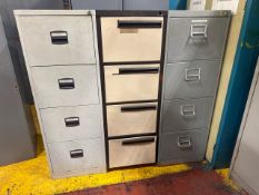 *NO RESERVE* Metal 4 Drawer Filing Cabinet x3