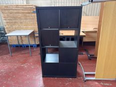 *NO RESERVE* Black Wooden Display Cabinet