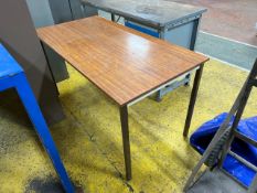 *NO RESERVE* Wooden Table With Metal Frame