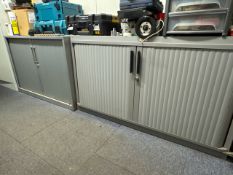 *NO RESERVE* Grey Metal Tambour Unit x2