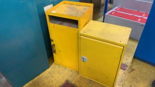 *NO RESERVE* Pair Of Metal Yellow Work Cabinets