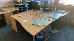 *NO RESERVE* Group Of 3 Wave Desks