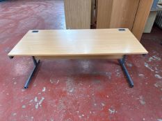 *NO RESERVE* Beech Effect Straight Office Desks x4