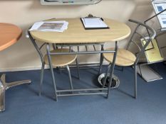 *NO RESERVE* Beech Effect Table and 2 x Chairs