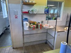 *NO RESERVE* Food Grade Metal Shelf Racks x3