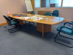 *NO RESERVE* Wooden Meeting Table and 5x Chairs