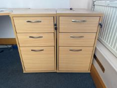 *NO RESERVE* Wooden 3 Drawer Units x3