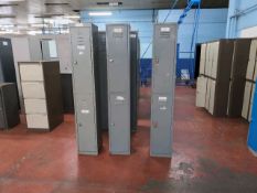 *NO RESERVE* Set Of 3 Metal Locker Towers, 6 Lockers In Total
