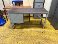 *NO RESERVE* Metal Table With Drawers