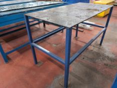 *NO RESERVE* Black Metal Top Workbench