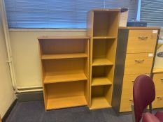 *NO RESERVE* Wood Display Shelving Units x2